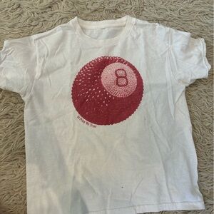 White and Red Graphic T-Shirt